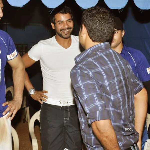 TV stars at cricket match