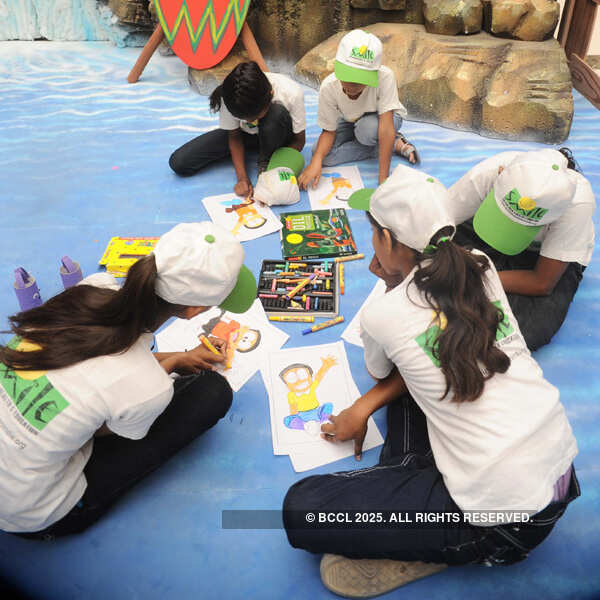 Kids have fun with Doraemon