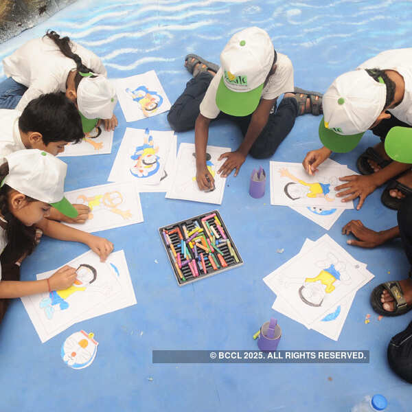 Kids have fun with Doraemon