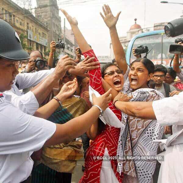 Locals hit the streets to protest gang rape