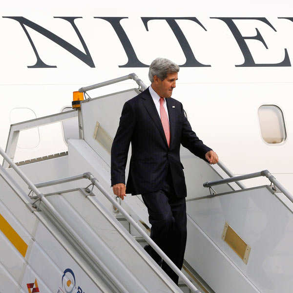 US Secretary of State John Kerry arrives in India