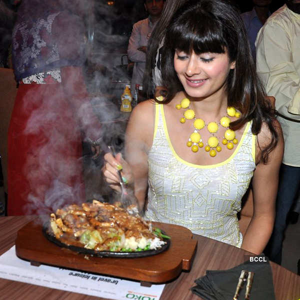 Actress Pooja Batra receives a warm welcome at the launch of a