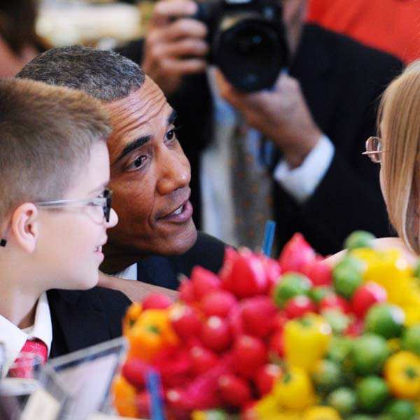 Obamas's date with Kids