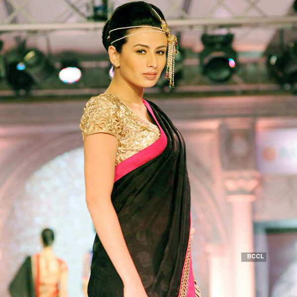 Sonakshi walks for an apparel brand