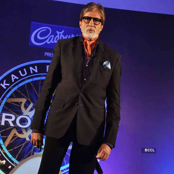 Big B @ KBC press meet