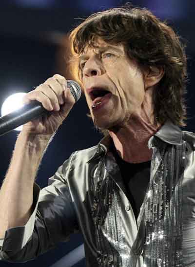 Mick Jagger performs