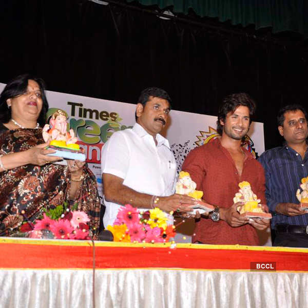 Shahid @ 'Times Green Ganesha' launch