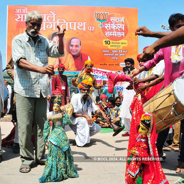 Narendra Modi's colourful Jaipur rally