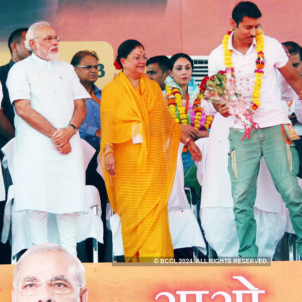 Narendra Modi's colourful Jaipur rally