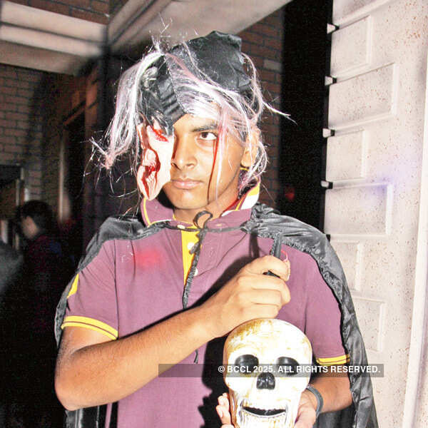 Halloween party by a club