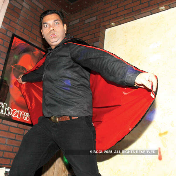 Halloween party by a club