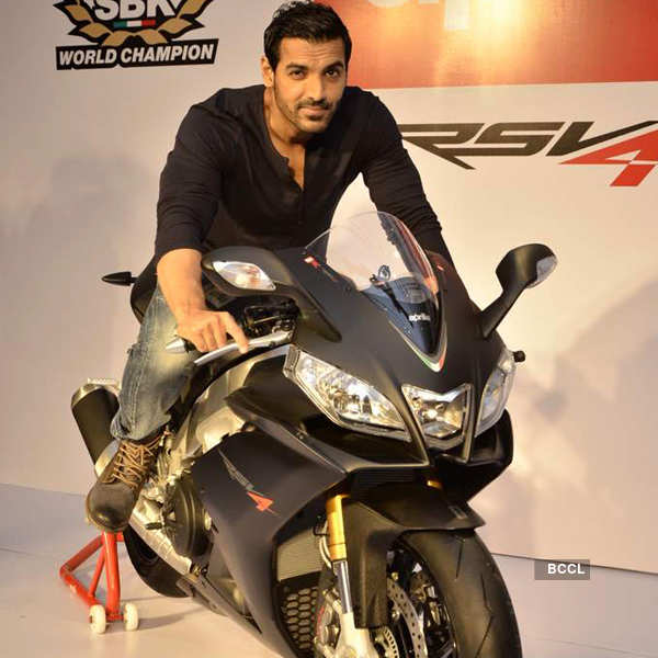 John launches Aprilia bike