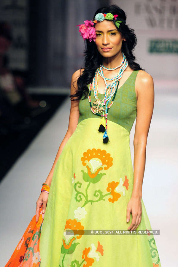 Sucheta Sharma showcases a creation by fashion designer Anupama Dayal ...