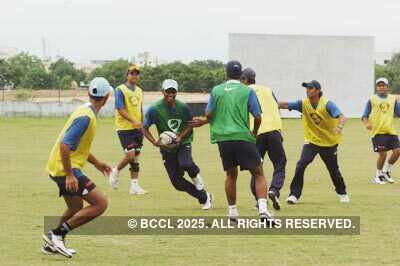 India A team practicing