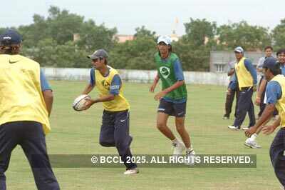 India A team practicing