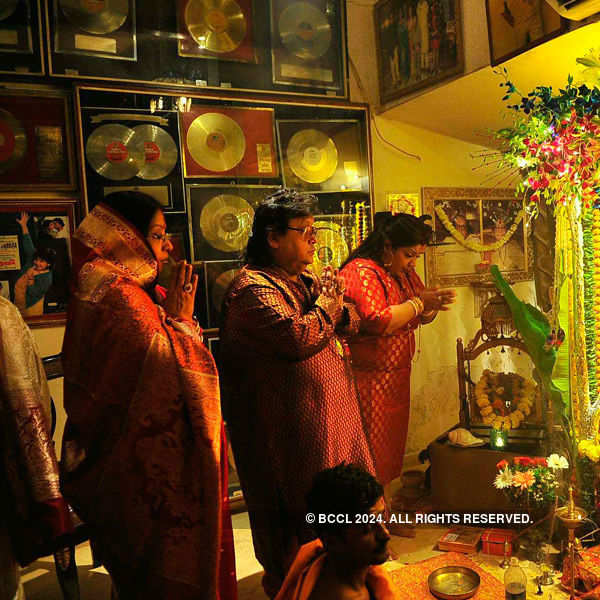 Laxmi Puja Celebrations at Bappi Lahiri's House