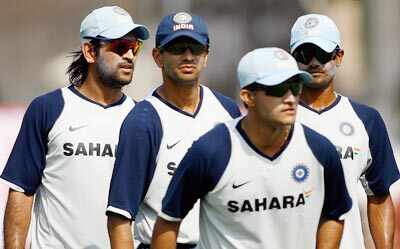 Practice session before 5th ODI