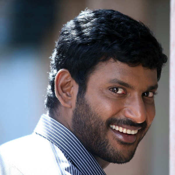 Vishal and Lakshmi Menon in a still from the Telugu movie Palnadu