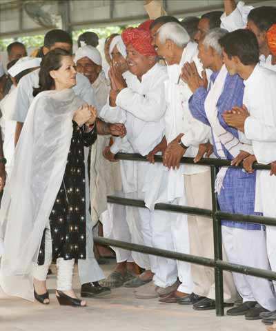 Sonia Gandhi at a meet