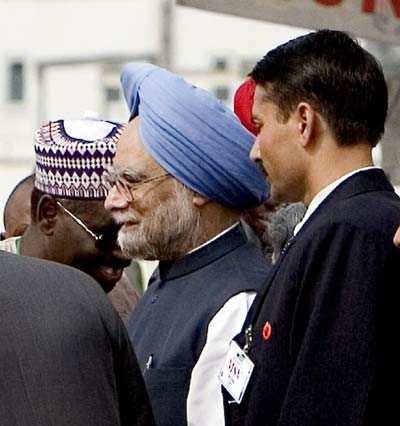Manmohan Singh in Abuja