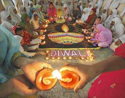 Muslim students celebrate Diwali