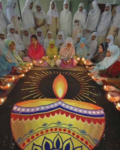 Muslim students celebrate Diwali