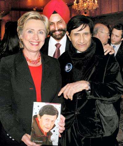 Hillary Clinton with Dev Anand