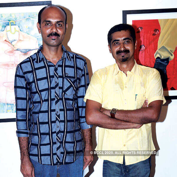 Celebs at an art exhibition