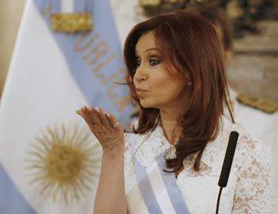New prez Cristina Fernandez
