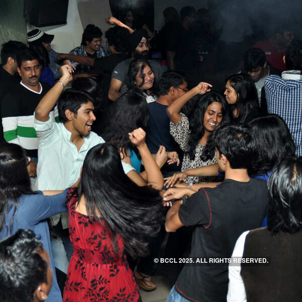 Revellers at Shimmers 