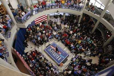Hillary at campaign rally