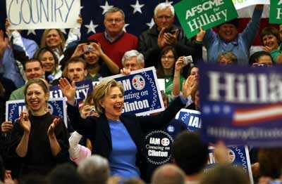 Hillary at campaign rally