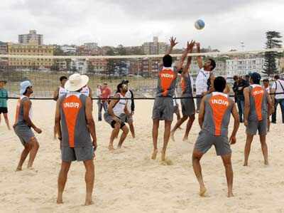 Team India on Bondi Beach