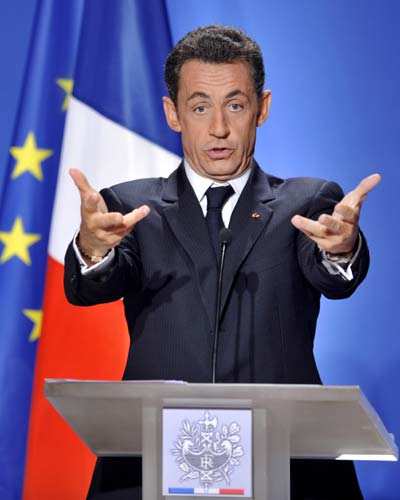 Nicolas Sarkozy at Press Conference