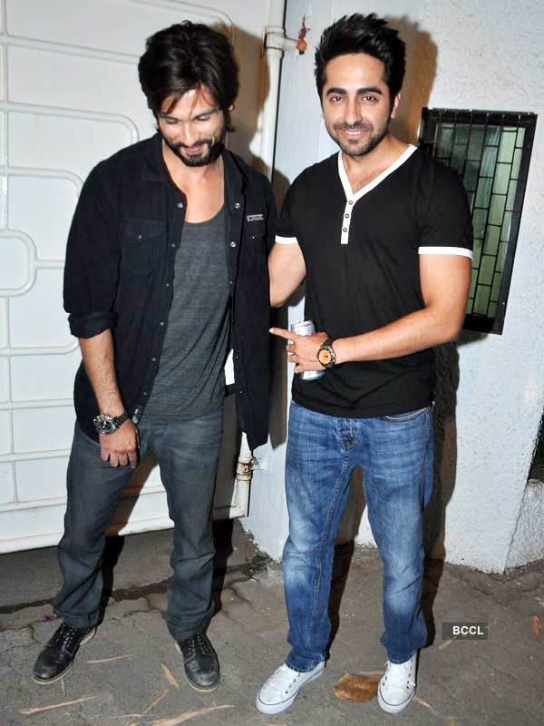 B'wood Actors, Shahid Kapoor And Ayushmann Khurana Bond During The ...