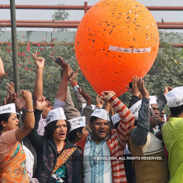 BJP, AAP Celebrate Assembly Polls Win