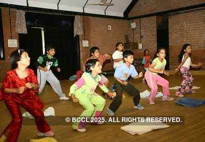 IIM staff's children rocking