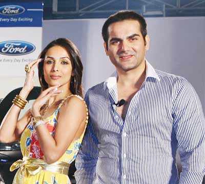 Arbaz & Malaika at car launch