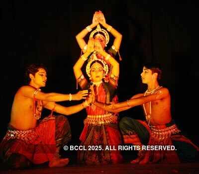 Odissi dancers perform