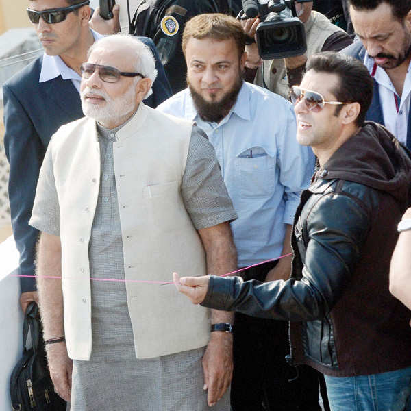 Salman flies kite with Modi
