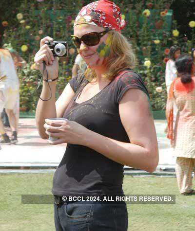 Foreign beauties at Vineet Jain's Holi Party