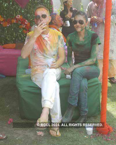 Foreign beauties at Vineet Jain's Holi Party