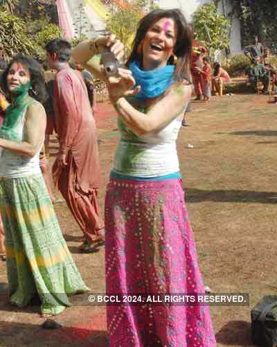 Foreign beauties at Vineet Jain's Holi Party