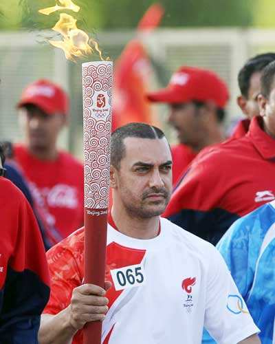 Olympic Torch in Delhi