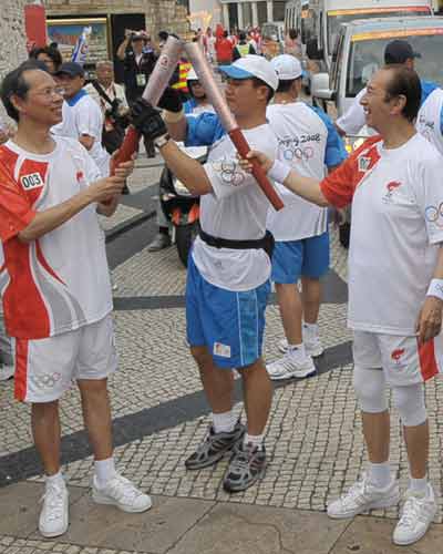 Olympic torch in Macau