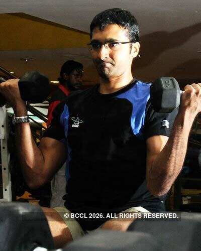 Naren Kumar at his fitness test