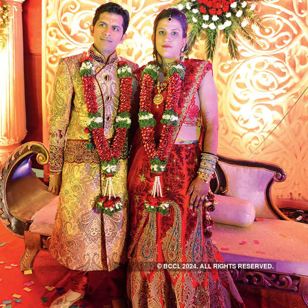 Ajay Gupta and Pooja's wedding party