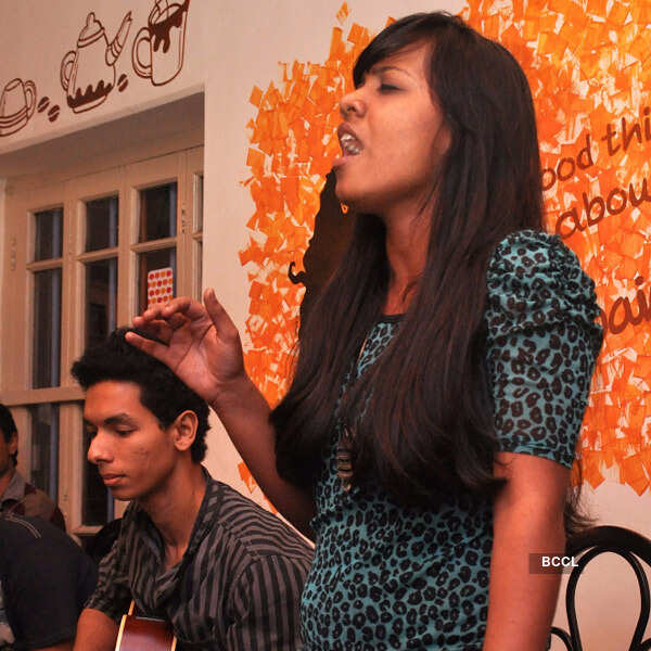 Musical event at a cafe