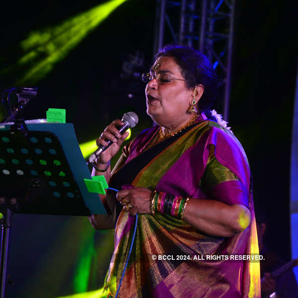 Usha performed at a cultural evening in Bangalore
