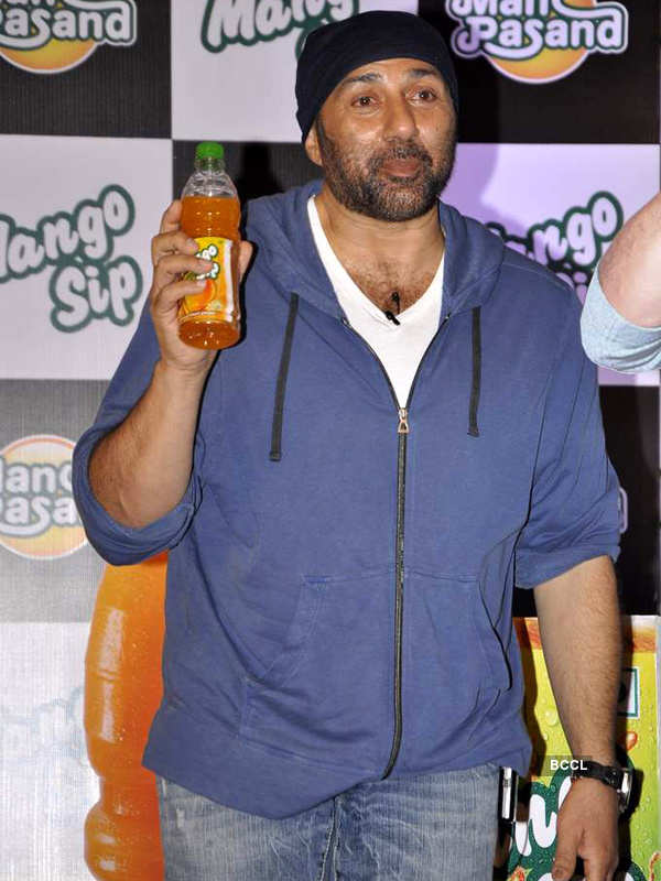 B'wood's Action Hero, Sunny Deol Poses During The Launch Of Fruit Juice ...